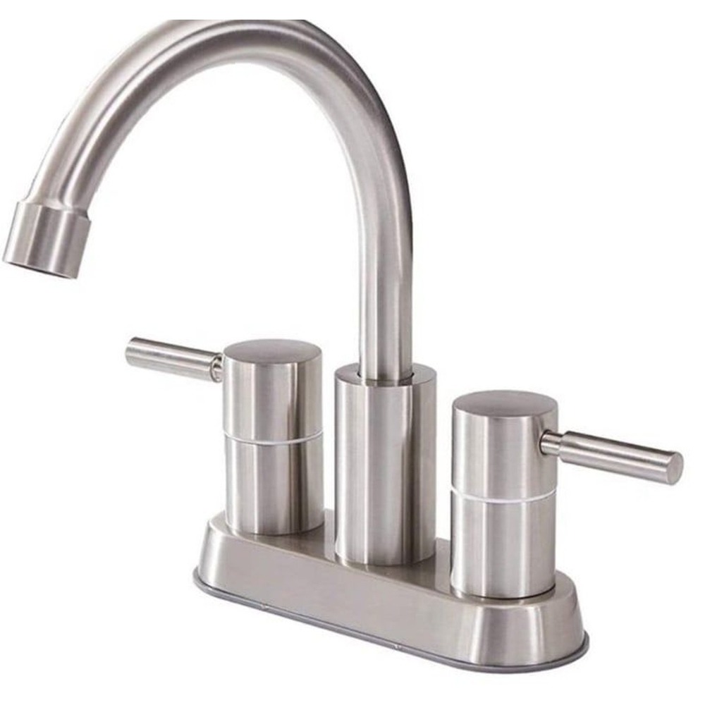 Ikebana 4-Inch Centerset 2-Handle High-Arc Bathroom Faucet Brushed Nickel
